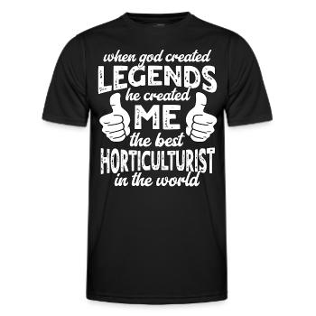 Bester Gartenbauer Legende - Männer Funktions-T-Shirt - Schwarz - Vorne - AI Model Male 178 dark (178cm)