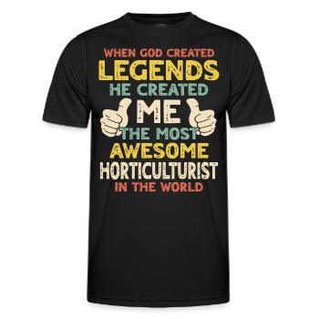 Gartenbauer - Männer Funktions-T-Shirt - Schwarz - Vorne - AI Model Male 178 dark (178cm)