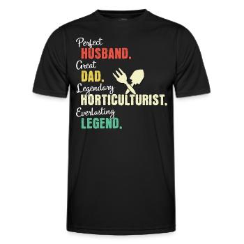 Gartenbauer Papa - Männer Funktions-T-Shirt - Schwarz - Vorne - AI Model Male 178 dark (178cm)