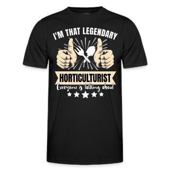 Horticulteur légendaire - T-shirt sport Homme - noir - Devant - AI Model Male 178 dark (178cm)