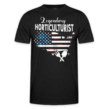 Horticulturist US - Men's Functional T-Shirt - black - Front - AI Model Male 178 dark (178cm)