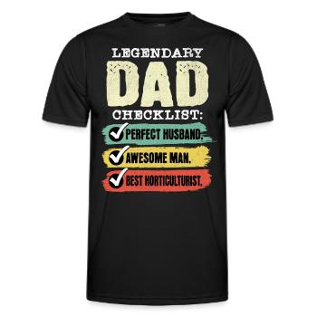 Papa Gartenbauer Vatertag - Männer Funktions-T-Shirt - Schwarz - Vorne - AI Model Male 178 dark (178cm)