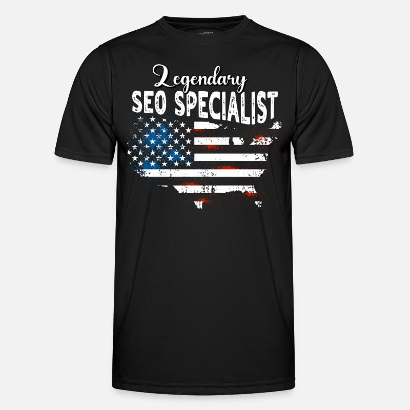 SEO Manager US - Männer Funktions-T-Shirt - Schwarz