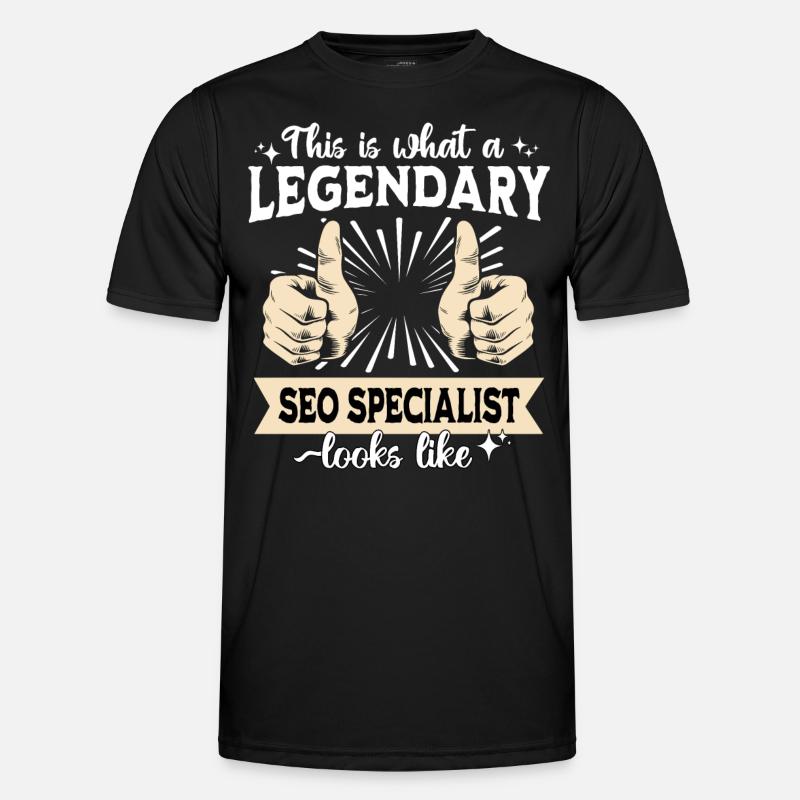 Legendärer SEO Manager - Männer Funktions-T-Shirt - Schwarz