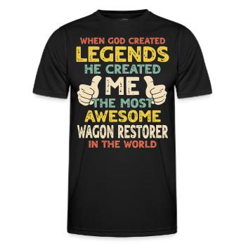 Weighing restorer - Men's Functional T-Shirt - black - Front - AI Model Male 178 dark (178cm)