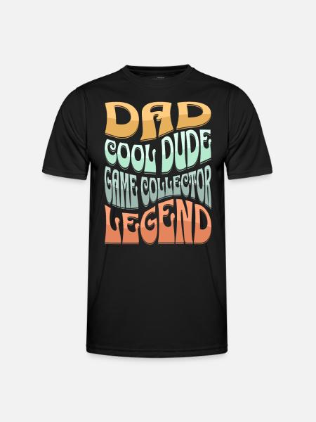 Dad Game Collector - Men's Functional T-Shirt - black