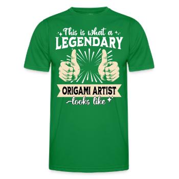 Origami légendaire - T-shirt sport Homme - vert - Devant - AI Model Male 178 dark (178cm)
