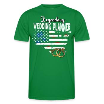 Wedding Planner US - T-shirt sport Homme - vert - Devant - AI Model Male 178 dark (178cm)