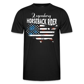 Rider Rider US - T-shirt sport Homme - noir - Devant - AI Model Male 178 dark (178cm)