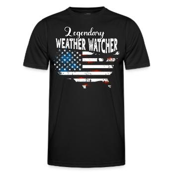 Observateurs météo US - T-shirt sport Homme - noir - Devant - AI Model Male 178 dark (178cm)