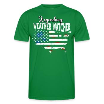 Observateurs météo US - T-shirt sport Homme - vert - Devant - AI Model Male 178 dark (178cm)