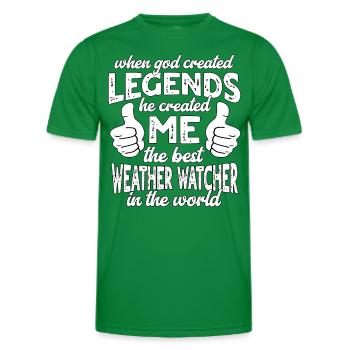 Best Weather Observer Legend - Men's Functional T-Shirt - kelly green - Front - AI Model Male 178 dark (178cm)