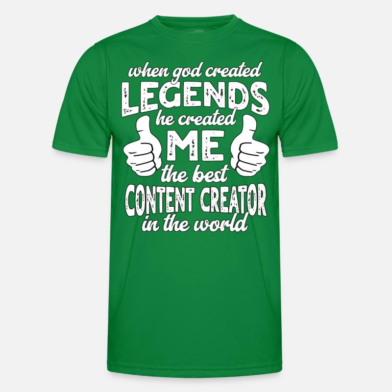 Bester Content Creator Legende Männer Funktions-T-Shirt