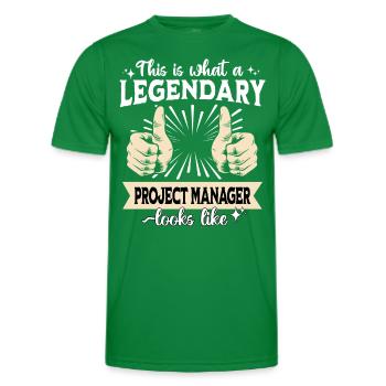 Legendary Project Manager - Men's Functional T-Shirt - kelly green - Front - AI Model Male 178 dark (178cm)