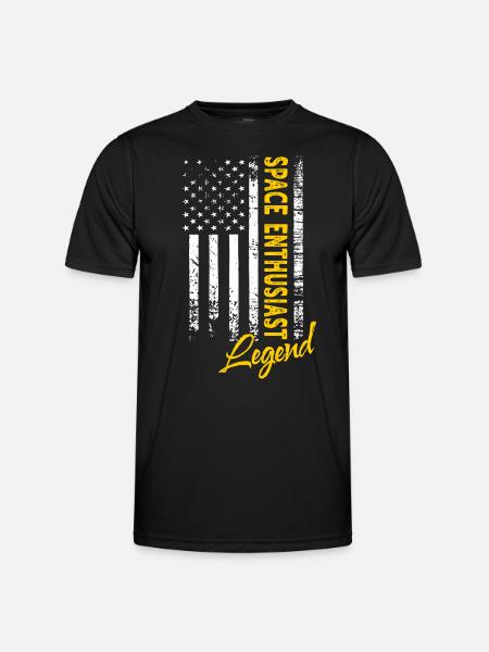 Légende passionnée de l’espace - T-shirt sport Homme - noir