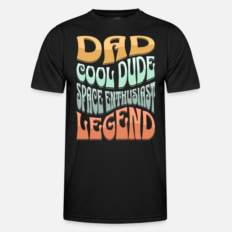 Dad Space Enthusiast - Men's Functional T-Shirt - black
