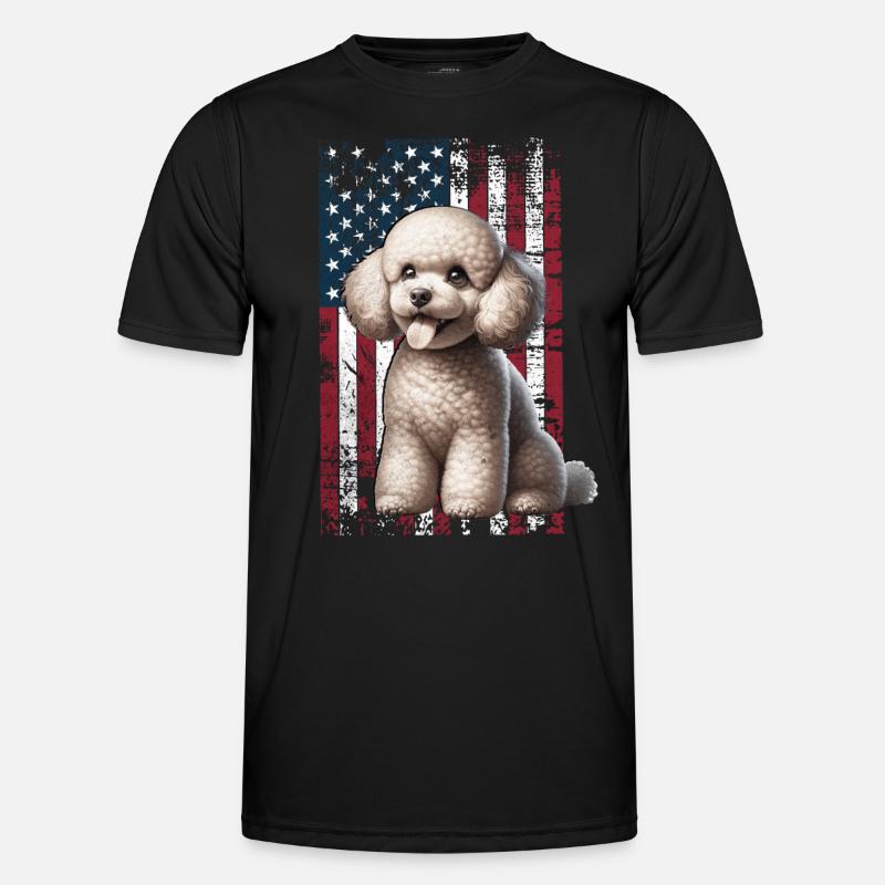 Poodle US Pudel - Men's Functional T-Shirt - black