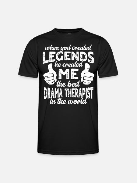 Bester Dramatherapeut Legende - Männer Funktions-T-Shirt - Schwarz