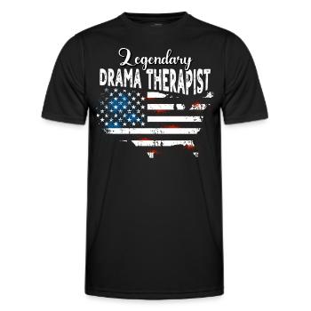 Dramatherapeut US - Männer Funktions-T-Shirt - Schwarz - Vorne - AI Model Male 178 dark (178cm)