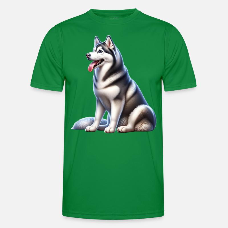 Schlittenhund Männer Funktions-T-Shirt