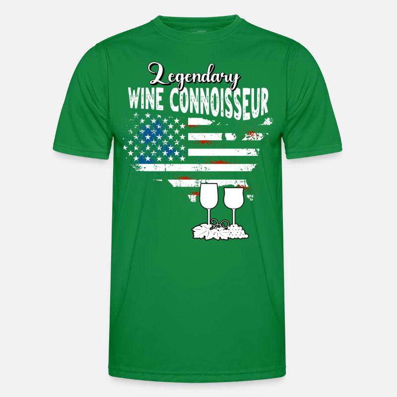 Weinkenner US Männer Funktions-T-Shirt