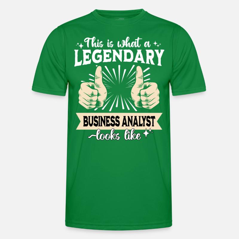 Legendärer Geschäftsanalyst Männer Funktions-T-Shirt