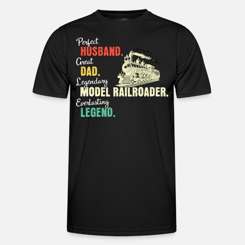 Model railroader dad Men's Functional T-Shirt