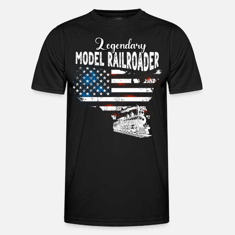 Model Railroader US - Men's Functional T-Shirt - black