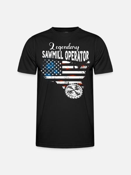Sawmill Worker US - Men's Functional T-Shirt - black