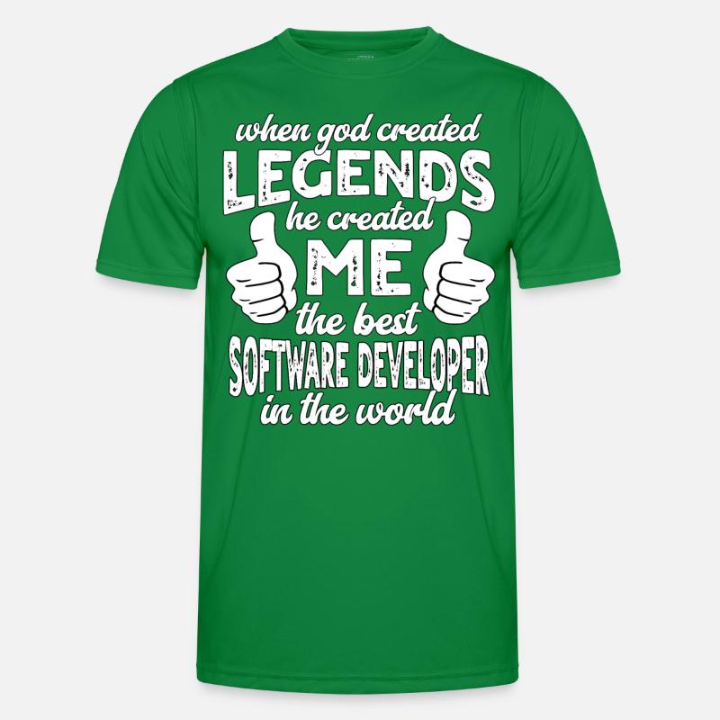Bester Software Entwickler Legende Männer Funktions-T-Shirt