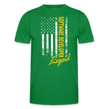 Software Developer Legend - Men's Functional T-Shirt - kelly green - Front - AI Model Male 178 dark (178cm)