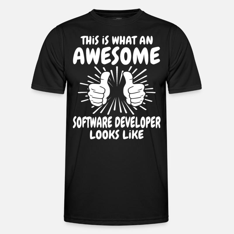 Software Entwickler - Männer Funktions-T-Shirt - Schwarz