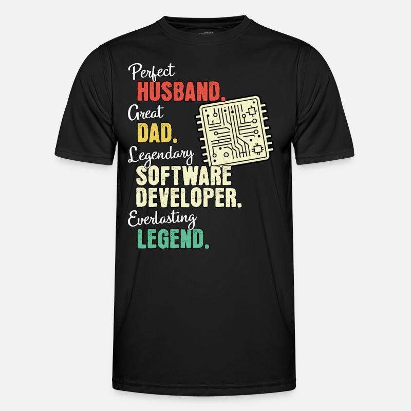 Software Developer Dad - Men's Functional T-Shirt - black