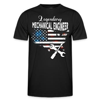 Maschinenbauingenieur US - Männer Funktions-T-Shirt - Schwarz - Vorne - AI Model Male 178 dark (178cm)
