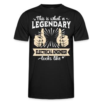 Legendary Electrical Engineer - Men's Functional T-Shirt - black - Front - AI Model Male 178 dark (178cm)