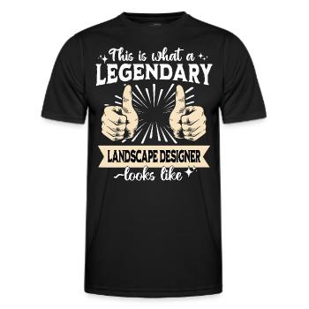 Legendary Landscaper - Men's Functional T-Shirt - black - Front - AI Model Male 178 dark (178cm)
