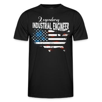 iIndustrieingenieur US - Männer Funktions-T-Shirt - Schwarz - Vorne - AI Model Male 178 dark (178cm)