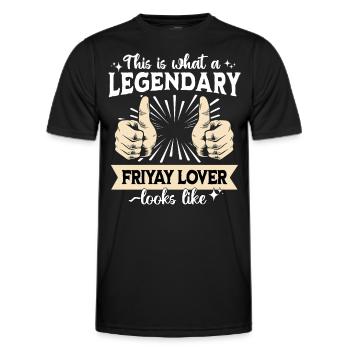 Friyay légendaire - T-shirt sport Homme - noir - Devant - AI Model Male 178 dark (178cm)