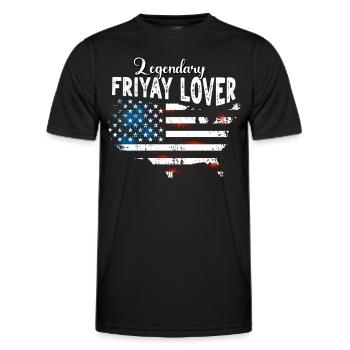 Friyay US - Men's Functional T-Shirt - black - Front - AI Model Male 178 dark (178cm)