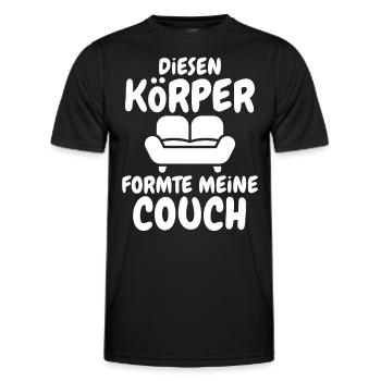 Couch Formte Körper - Männer Funktions-T-Shirt - Schwarz - Vorne - AI Model Male 178 dark (178cm)