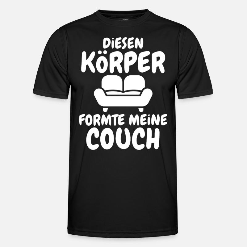 Couch Formte Körper - Männer Funktions-T-Shirt - Schwarz