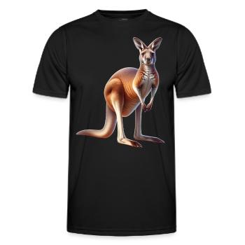 Kangourou - T-shirt sport Homme - noir - Devant - AI Model Male 178 dark (178cm)