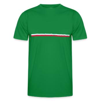 Unterstrich Poland Flag - Männer Funktions-T-Shirt - Kelly Green - Vorne - AI Model Male 178 dark (178cm)