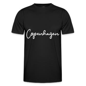 Copenhagen, Denmark - Men's Functional T-Shirt - black - Front - AI Model Male 178 dark (178cm)