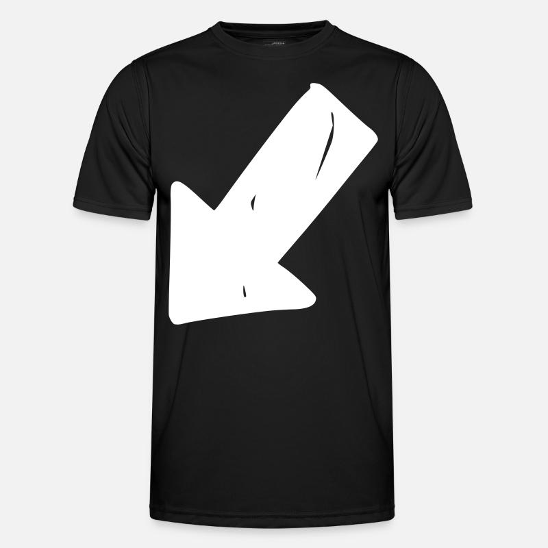 Arrow drawing sketch white - Men's Functional T-Shirt - black