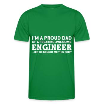 Stolzer Papa Vater Ingenieur Vater Familie - Männer Funktions-T-Shirt - Kelly Green - Vorne - AI Model Male 178 dark (178cm)