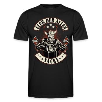 Club der alten Säcke Motorrad Biker Motorradfahrer - Männer Funktions-T-Shirt - Schwarz - Vorne - AI Model Male 178 dark (178cm)