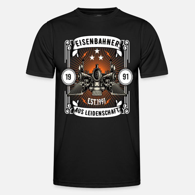 Modellbahn Eisenbahn Modelleisenbahn Modellbauer Männer Funktions-T-Shirt