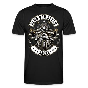 Club der alten Säcke Motorrad Biker Motorradfahrer - Männer Funktions-T-Shirt - Schwarz - Vorne - AI Model Male 178 dark (178cm)