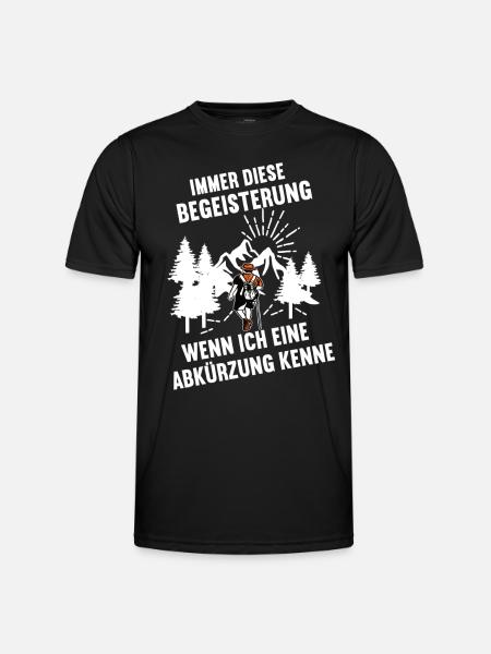 Immer diese Begeisterung Wandern - Männer Funktions-T-Shirt - Schwarz